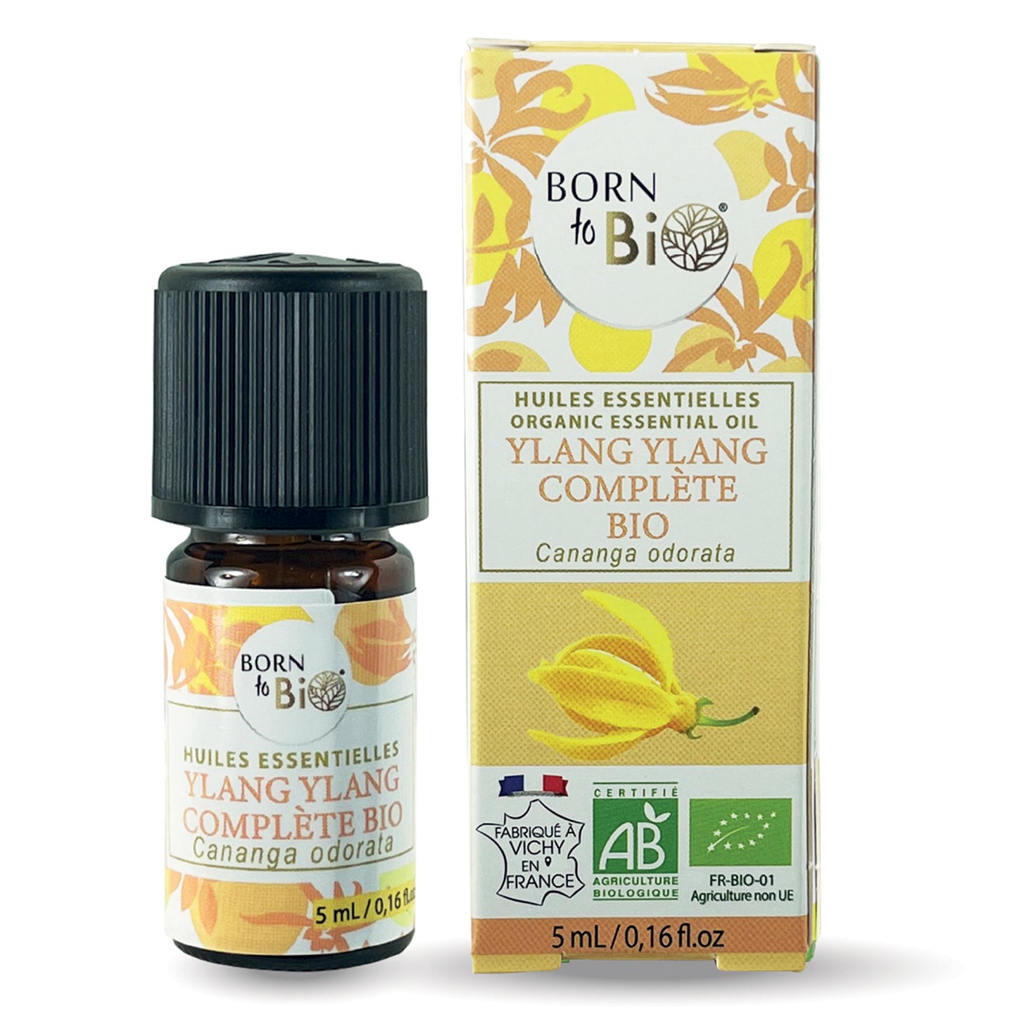 Huile essentielle d’Ylang-Ylang complète bio, à l’arôme floral et exotique, obtenue par distillation des fleurs fraîches.