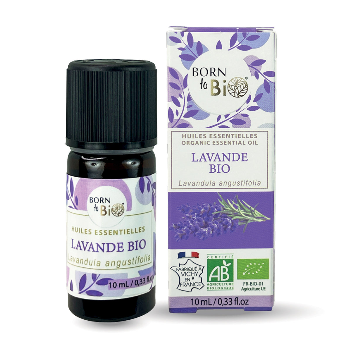 Huile essentielle de Lavande fine bio, au parfum floral et apaisant, obtenue par distillation des sommités fleuries.