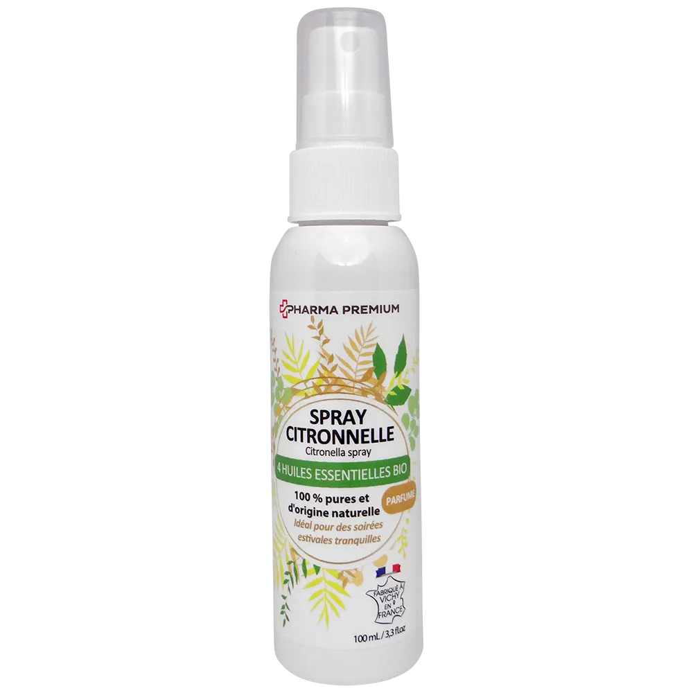Spray Citronnelle 4 huiles essentielles Bio 100m