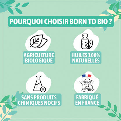 Huile essentielle de Menthe poivrée bio, au parfum frais et intense, obtenue par distillation à la vapeur des parties aériennes. 