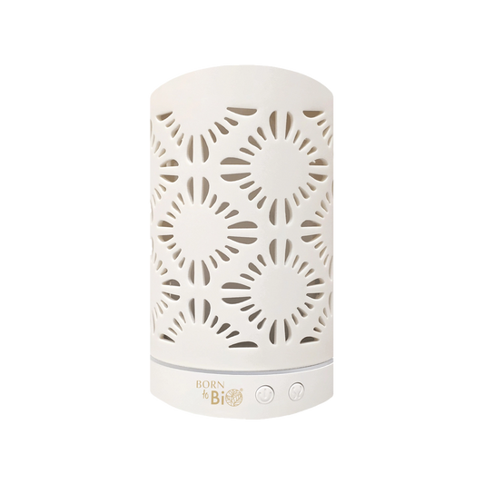Diffuseur d'huiles essentielles en céramique blanc