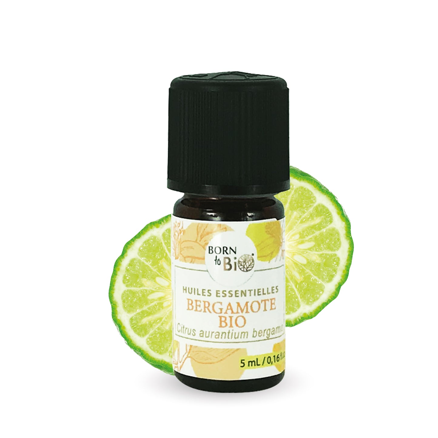 Huile essentielle de Bergamote bio, douce et fruitée, obtenue par pression à froid des zestes.