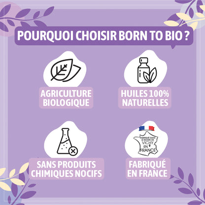 Huile essentielle de Lavande fine bio, au parfum floral et apaisant, obtenue par distillation des sommités fleuries.