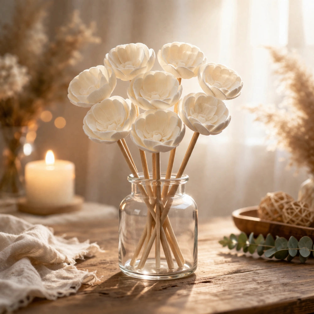 Bâtonnets Diffuseur Rotin Pivoine