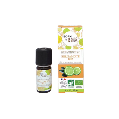 Huile essentielle de Bergamote bio, douce et fruitée, obtenue par pression à froid des zestes.