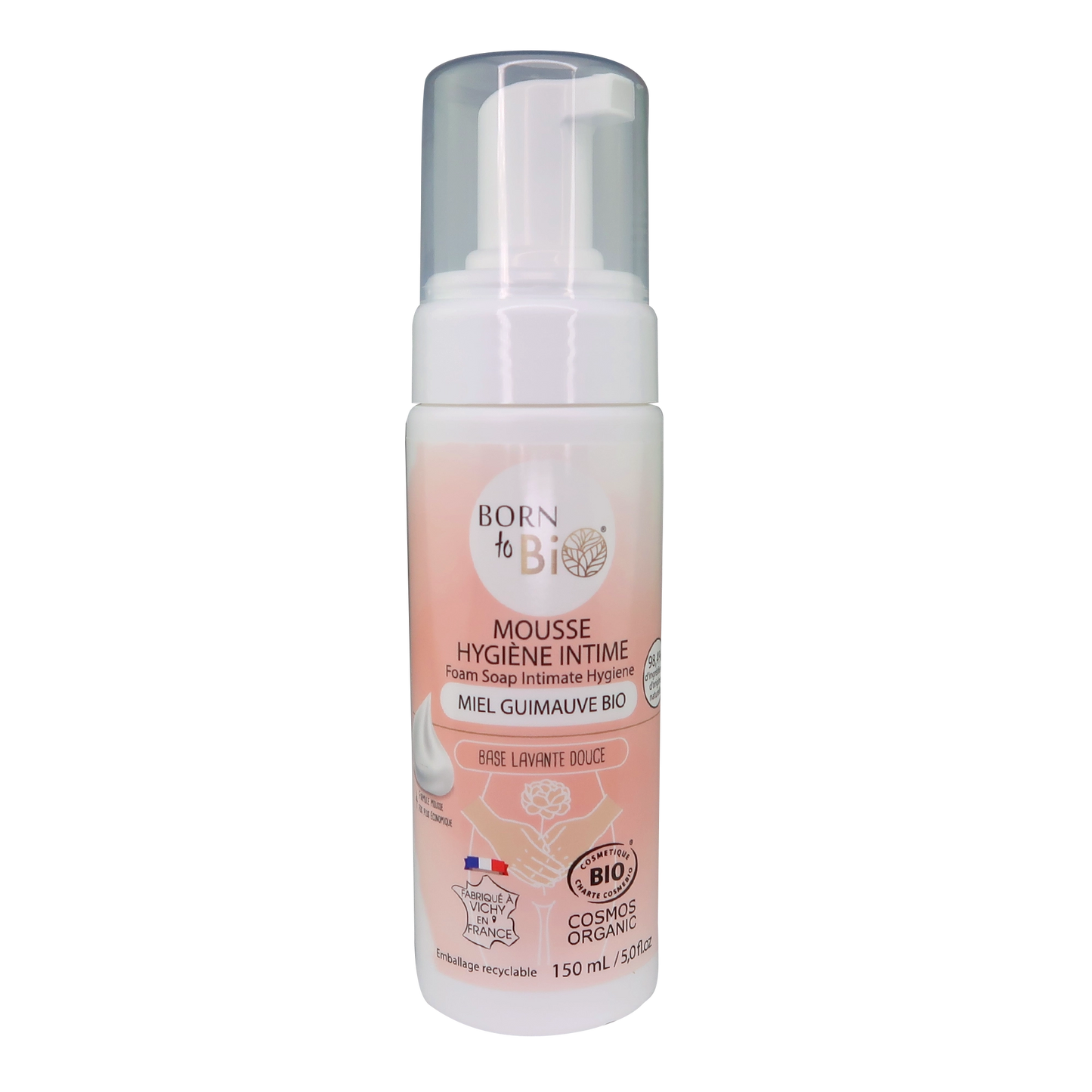 Mousse Hygiène Intime Miel et Guimauve – Certifiée Bio