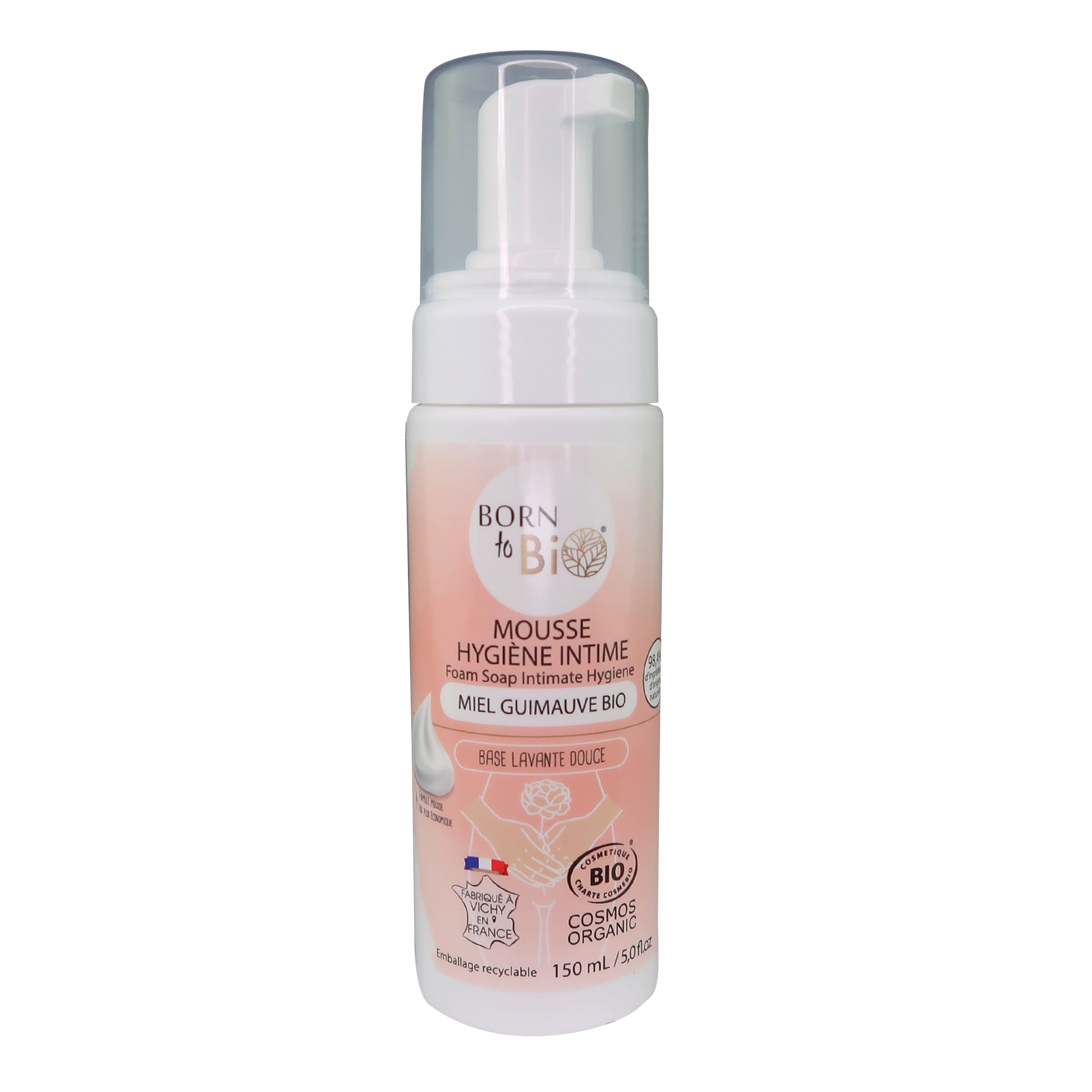 Mousse Hygiène Intime Miel et Guimauve – Certifiée Bio